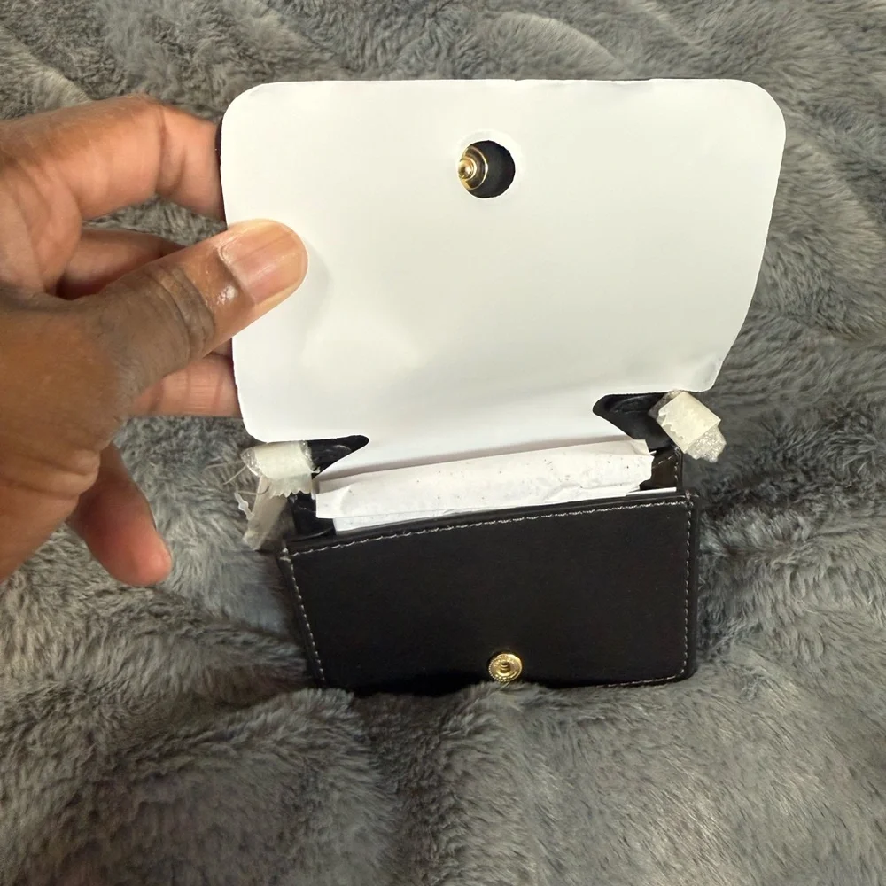 Coach Black and Tan Animal Print Wallet - Picture 4 of 5